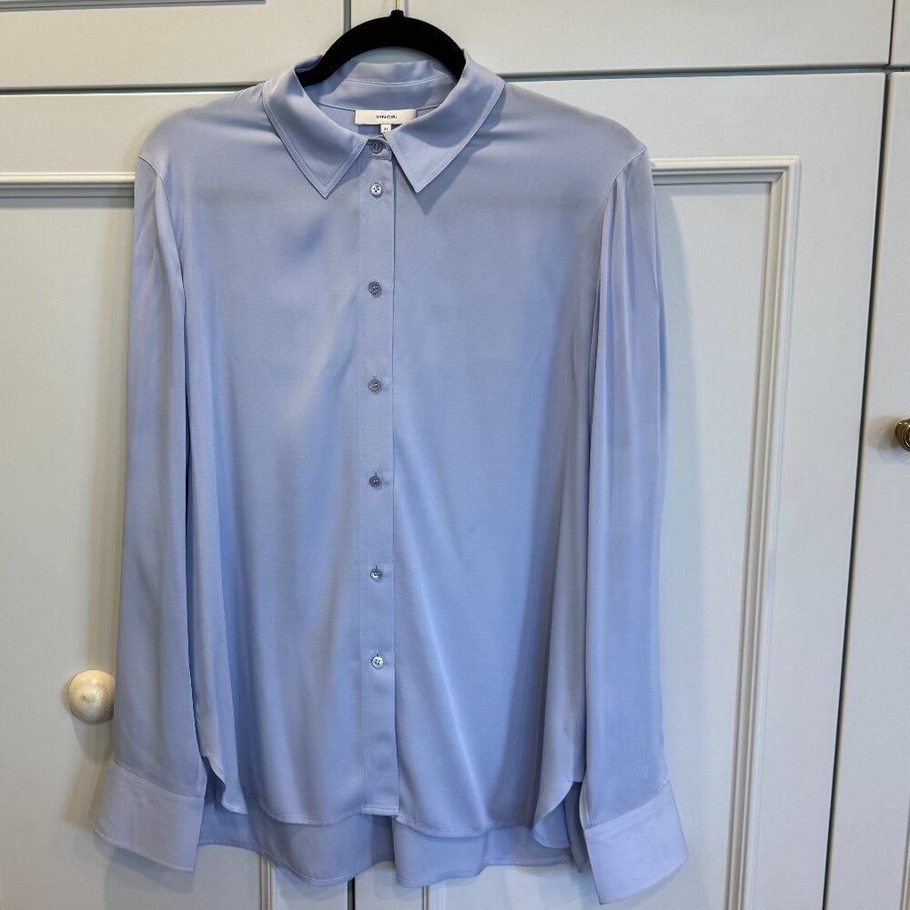 Vince Silk Blue Blouse